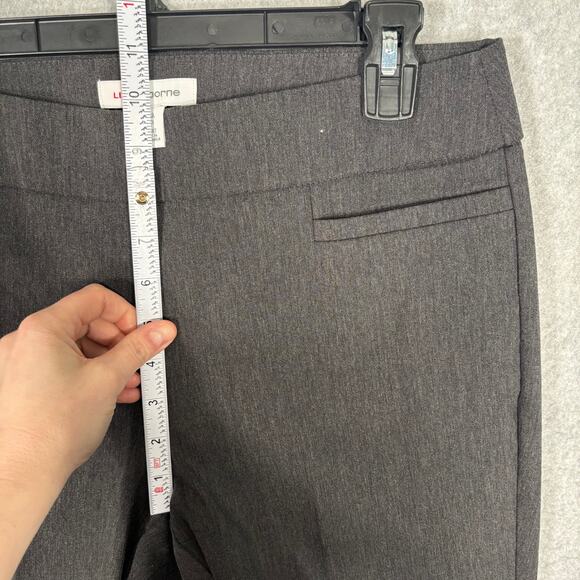 Liz Claiborne Pants Womens 8P Charcoal Lisa Pull On Pixie Career Office Jegging - Picture 6 of 10
